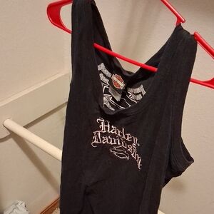 Harley-Davidson Black Sleeveless Top
